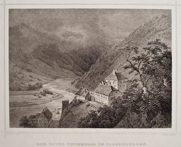 Pasul Turnu Roșu, 1845, autor: J. Falkner