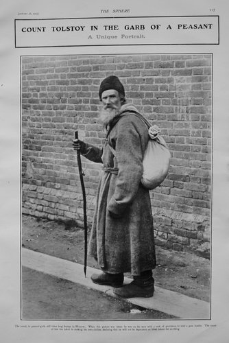 Leo Tolstoi, în veșmânt țărănesc, 1905Credit: Getty Images ; Sursa: Prints and Ephemera
