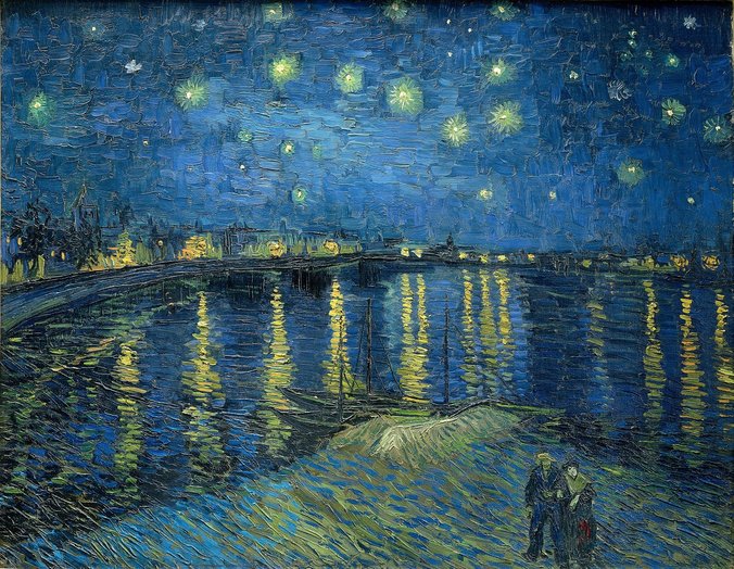 Noapte înstelată pe Ron, Vincent van Gogh, 1888 | Sursa: VincentvanGogh.org