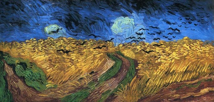 Lan de grâu cu corbi, Vincent van Gogh, 1890 | Sursa: VincentvanGogh.org