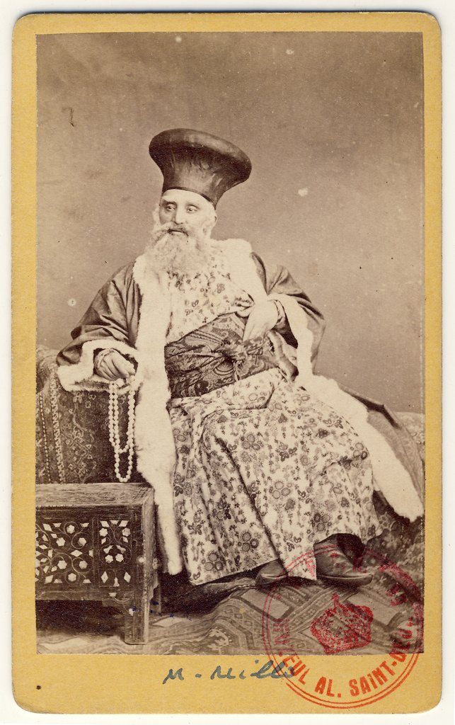 Matei Millo, în rolul unui boier bătrân | Fotografie de Károly Szathmári, 1864 | Sursa: World Digital Library