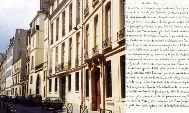 Strada din Paris unde a locuit Iulia; Manuscris | Sursa: Muzeul Hasdeu