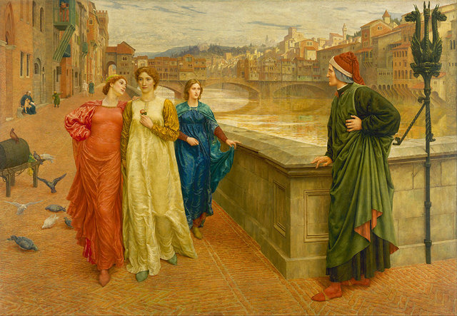 Dante și Beatrice, pictură de Henry Holiday | Sursa: Wikimedia, domeniu public