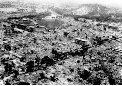 Cutremurul din Tangshan, China, vedere aeriană, 28 iulie 1976 | AFP Photo/Xinhua, Sursa: SCMP