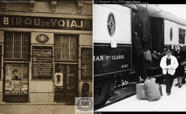 Birou de voiaj din România, unde se vindeau bilete la Orient Express; La peronul unei gări | Sursa: Arhive foto CIWL