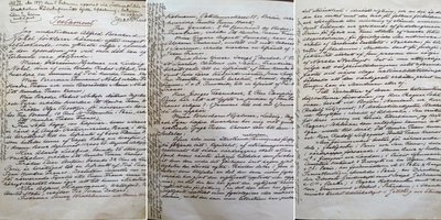 Trei file din ultimul testament al lui Alfred Nobel | Sursa: NobelPrize.org