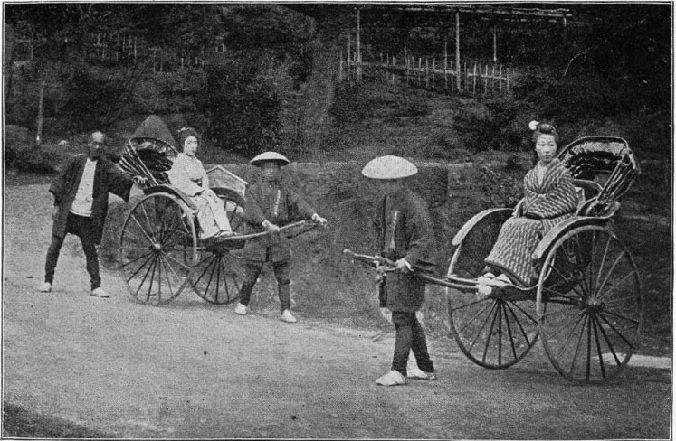 Ricșe, Japonia, circa 1897 | Sursa: Wikipedia, domeniu public