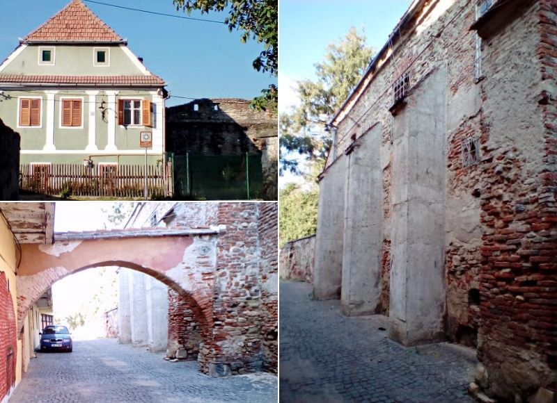 Porțiuni din fortificația orașului; Sus: Un fost turn tranformat în locuință | Foto: Mira Kaliani