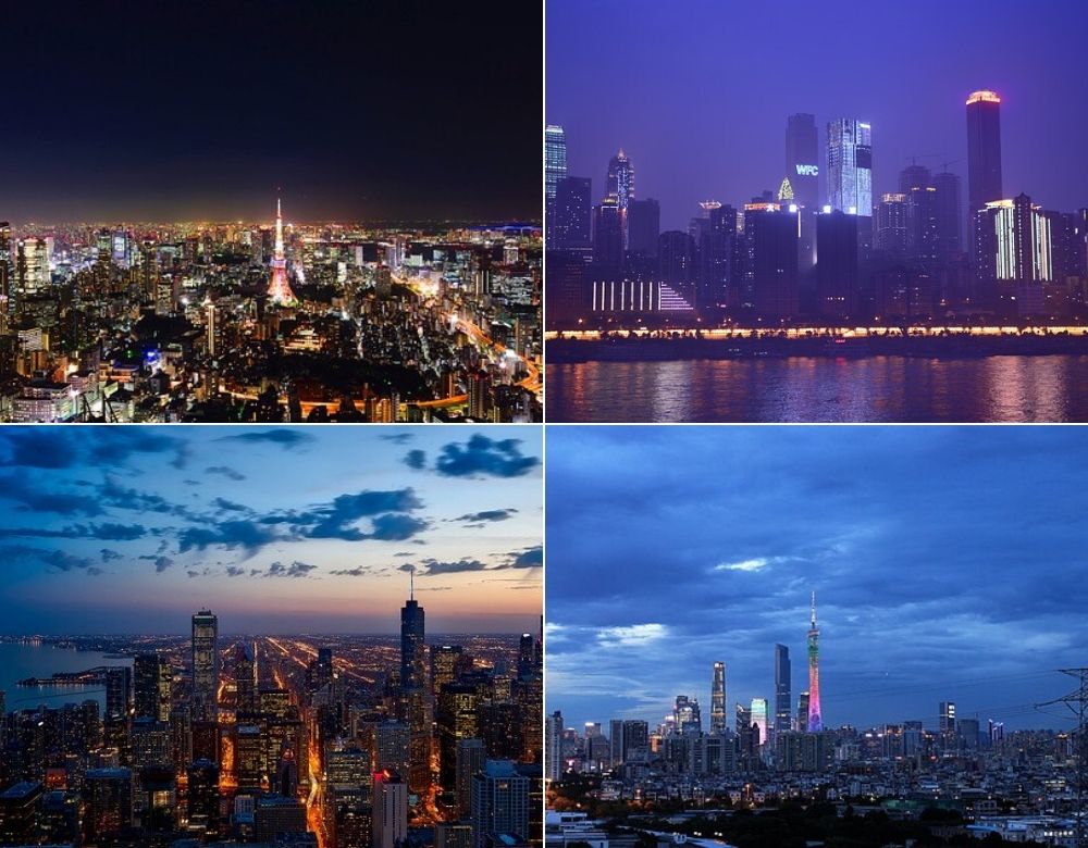Tokyo, Chongqing, Chicago, Guangzhou | Surse foto: Pixabay